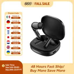 QCY T13 Pro HT23 Adaptive ANC Wireless Earbuds 13mm Drivers Powerful Bass 50dB Hybrid ANC Bluetooth 6.0 Earphones 6 Mics ENC 47H