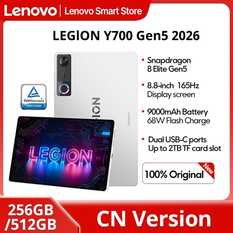 Lenovo Legion Y700 5th Gaming Tablet Original CN Version Snapdragon 8 Elite Gen5 8.8'' 3K 165Hz Display 9000mAh Android Pad PC