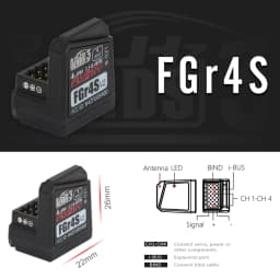 Flysky FGR4S V2 Receiver AFHDS Single-Antenna Bidirectional PWM /PPM / IBUS Output Receiver for Flysky NB4 PL18 RC Transmitter