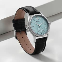 BERNY Watches for Men Luxury Slim Classic Stylish Dress Quartz Watch Stainless Steel Case Elegance Leather Band Wristwatch