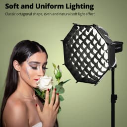 AMBITFUL PS30/PS50 SE 30cm 55cm Quickly Release Bowens Mount Octagon Softbox + Honeycomb Grid Outdoor Mini SoftBox for LED Flash