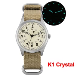 Militado ML07 Military Watch VH31 Quartz Movement Sapphire Crystal Luminous AR Coating Vintage Watches 100m Waterproof
