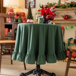 100% Cotton Round Table Cloth Washable Vintage Ruffle Tablecloth For Wedding Party Dining Banquet Decor Living Room Table Cloth