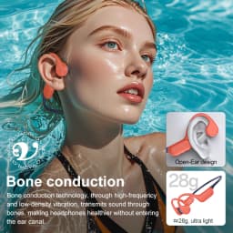 Bluetooth 5.4 Bone Conduction Earphones IPX8 Waterproof MP3 Player Hifi Ear-hook Wireless Headphone With Mic Headset For Swimmin