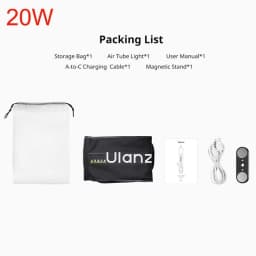Ulanzi UA20 20W Portable Air Tube Light Foldable Bi-color Fill Light for Live-streaming Outdoor Fill Light Air Tube Light