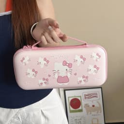 Cartoon Leather Switch2 Storage Bag, Nintendo NS2 Game Console Hand-held Lanyard Bag, Switch2 Storage Box