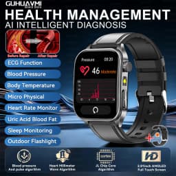 2026 New 650nm Laser Therapy Health Smartwatch Men ECG Blood Pressure Lipid Uric Acid Bluetooth Call Smart Watch For Android IOS