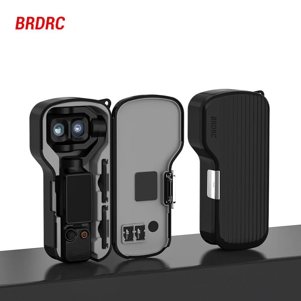BRDRC Carrying Case for DJI Pocket 4P Camera Storage Box Protective Case ABS Hard Shell Lens & Screen Guard Accessories