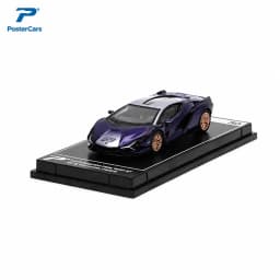 Postercars 1:64 Super Sport Racing Rally Toy Car Model Hypercar League Diecast Vehicle Miniature Free Wheels Display Collection