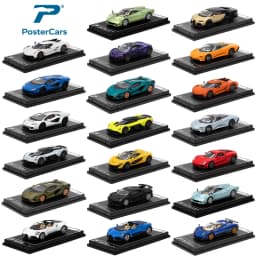 Postercars 1:64 Super Sport Racing Rally Toy Car Model Hypercar League Diecast Vehicle Miniature Free Wheels Display Collection
