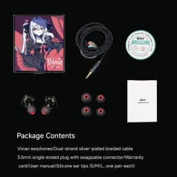 CVJ Vivian In-Ear Monitor Earphones 10mm Dynamic Driver Wired Earbuds HiFi Quality 3.5mm Plug 0.78MM Detachable With Mic Cable
