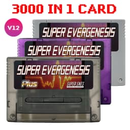 Super EVERGENESIS SNES SFC V12 3000 in 1 Game card with 8G TF Card for Super Famicom 16-Bit JPN/EU/USD Video Game Console