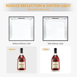 Lightdow Photo Studio Light Box Kit 12"x12"(30x30x30cm) with 120pcs LEDs 6 Backdrops for Photography Portable Dimmable Versatile