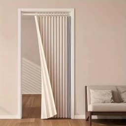 Room Divider Curtain for Kitchen and Balcony, Folding Privacy Panel with Soft Drape and Modern Home Style