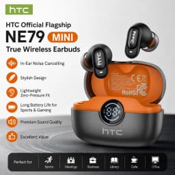 HTC NE79 TWS Bluetooth 6.0 Earbuds AI Translation 135 Languages ENC Noise Cancelling HiFi Stereo Headphones with LED Display