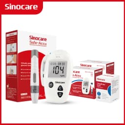Sinocare Safe-Accu Blood Glucose Meter Glucometer Kit Diabetes Tester 50/100 Test Strips Lancets Medical Blood Sugar Meter