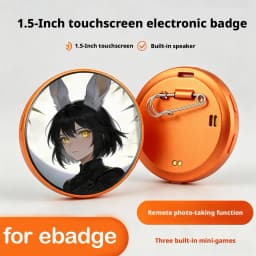 1.5" HD Bluetooth E-Badge For Ebadge Electronic Bar Pendant Upload Images/GIFs/Videos 32MB Storage