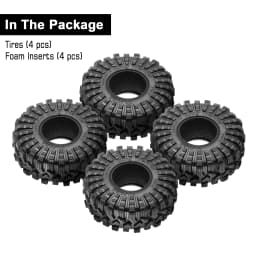INJORA King Trekker 1.9" All Terrain Tires for 1/10 RC Crawler (118*42mm) (S5)