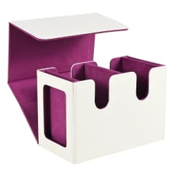 Card Deck Box with 2 Commander Display, Double Deck Box for 140+ Single Sleeved Cards, Fits for TCG CCG Magic Cards