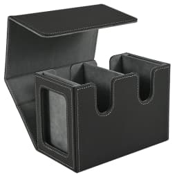 Card Deck Box with 2 Commander Display, Double Deck Box for 140+ Single Sleeved Cards, Fits for TCG CCG Magic Cards