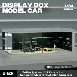 1/64 Model Parking Space Car Parking Space with lights Simulated decoration scene (figures and cars not included)