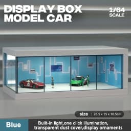 1/64 Model Parking Space Car Parking Space with lights Simulated decoration scene (figures and cars not included)