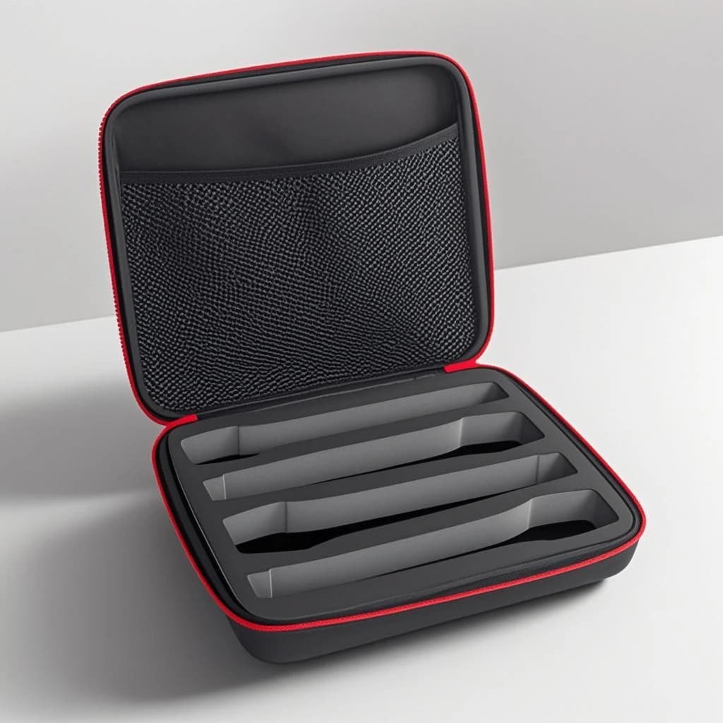 Portable One-to-four Storage Bag Wireless Microphone Carrying Case EVA Microphone Carry Case with Zipper Shock-proof Waterproof