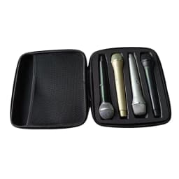 Portable One-to-four Storage Bag Wireless Microphone Carrying Case EVA Microphone Carry Case with Zipper Shock-proof Waterproof