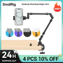 SmallRig Desktop Shooting Magic Arm with Crab Clamp Kit, Adjustable Magic Arm for Smartphones, Webcams and Action Cameras 4766