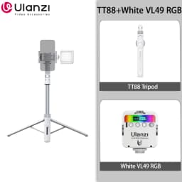 Ulanzi TT88 1.44M Overhead Selfie Stick Phone Tripod with Magnetic Clamp Wireless Remote Extension Tripod for LiveStreaming Vlog