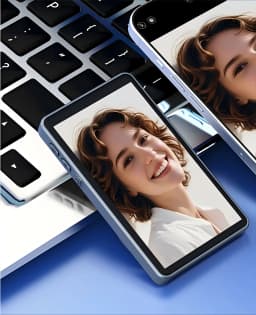 Magnetic Phone Monitor - Real-Time Selfie/Rear Cam - 4K Streaming Assistant - Wide Angle - Fits Most Phones