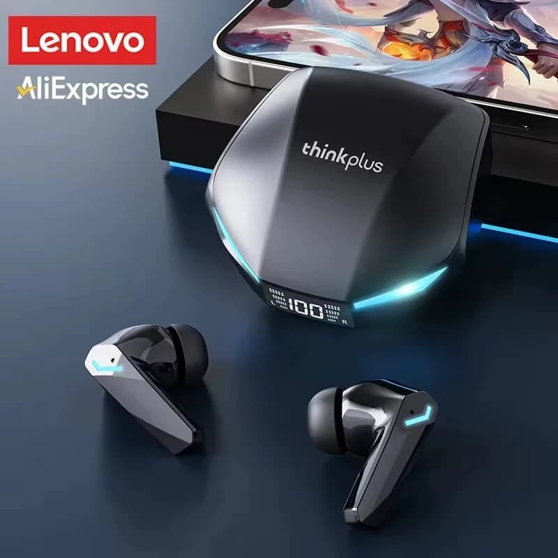 Choice Lenovo XT53 Earphone Wireless Bluetooth 5.4 Headphones Low Latency Gaming Headset Noise Reduction LED Display Earbuds New
