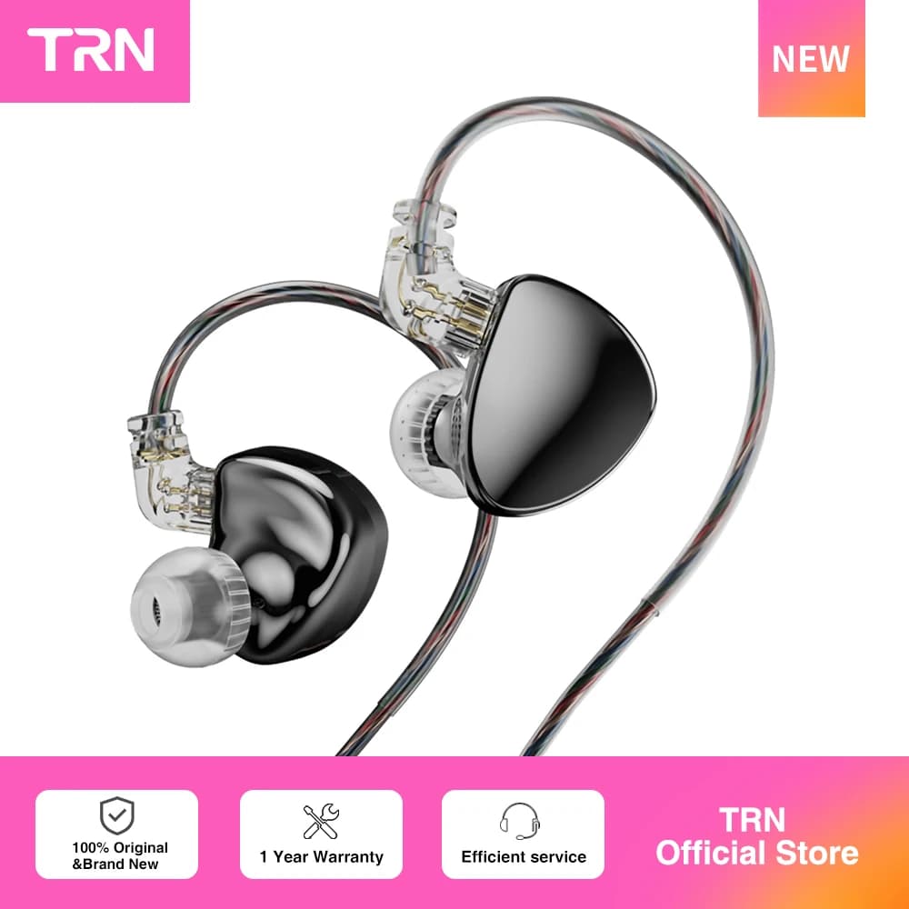 TRN MT5 Earphones Dual Dynamic Driver In-Ear Monitors Headphones