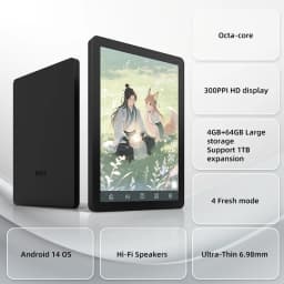 Bigme E-book Reader B6, 6-Inch E-Ink Electronic Book, 36-Level Front Light, 4GB+64GB Android 14 OS, Support Google Play E-Reader
