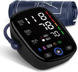 Kingclinic Blood Pressure Monitor Upper Arm Automatic BP Cuff Machine with LED Display for Home Use Health Care