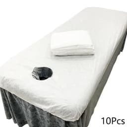 10pcs Disposable Bed Cover For Beauty Salon Open Hole Spa Massage Soft Bed Sheets Non-woven Fabric Breathable Elastic Bedspread