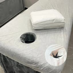 10pcs Disposable Bed Cover For Beauty Salon Open Hole Spa Massage Soft Bed Sheets Non-woven Fabric Breathable Elastic Bedspread