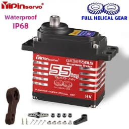 Waterproof IP68 Servo 35kg/40kg/55kg/60kg/70KG All Steel Helical Gear Digital Servos For RC Accessories 1/8 1/10 Rc Toy Car