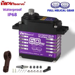 Waterproof IP68 Servo 35kg/40kg/55kg/60kg/70KG All Steel Helical Gear Digital Servos For RC Accessories 1/8 1/10 Rc Toy Car