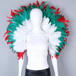 Luxury Feather Scarf Cosplay Designer Punk Halloween Carnival Masked Ball Party Accessory Elegant Apparel for Festive Occasions
