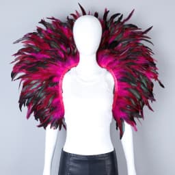 Luxury Feather Scarf Cosplay Designer Punk Halloween Carnival Masked Ball Party Accessory Elegant Apparel for Festive Occasions