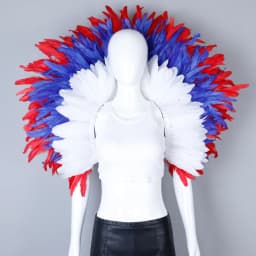 Luxury Feather Scarf Cosplay Designer Punk Halloween Carnival Masked Ball Party Accessory Elegant Apparel for Festive Occasions