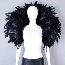Luxury Feather Scarf Cosplay Designer Punk Halloween Carnival Masked Ball Party Accessory Elegant Apparel for Festive Occasions