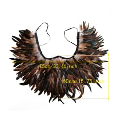 Luxury Feather Scarf Cosplay Designer Punk Halloween Carnival Masked Ball Party Accessory Elegant Apparel for Festive Occasions