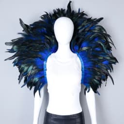 Luxury Feather Scarf Cosplay Designer Punk Halloween Carnival Masked Ball Party Accessory Elegant Apparel for Festive Occasions