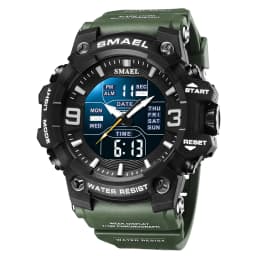 Military Watches Men Sport Watch Waterproof Alarm Clock Dual Time Wristwatches Digital 8049B Army Watches Military