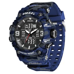 Military Watches Men Sport Watch Waterproof Alarm Clock Dual Time Wristwatches Digital 8049B Army Watches Military