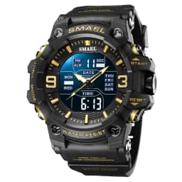Military Watches Men Sport Watch Waterproof Alarm Clock Dual Time Wristwatches Digital 8049B Army Watches Military