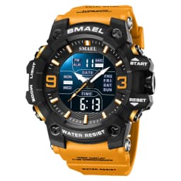 Military Watches Men Sport Watch Waterproof Alarm Clock Dual Time Wristwatches Digital 8049B Army Watches Military