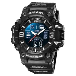 Military Watches Men Sport Watch Waterproof Alarm Clock Dual Time Wristwatches Digital 8049B Army Watches Military